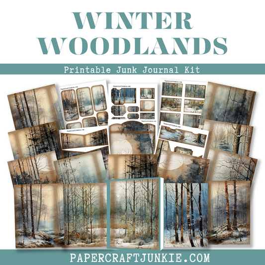 Winter Woodlands Printable Junk Journal